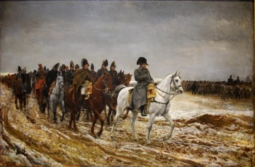  militar Pintura al %C3%B3leo - La campaña francesa 1861 militar Jean Louis Ernest Meissonier Ernest Meissonier Académico Militar Guerra